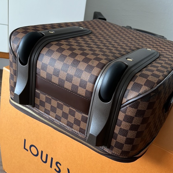 *SOLD* Louis Vuitton Pegase 55 Carry On Suitcase Brown Damier Ébène - Picture 14 of 17